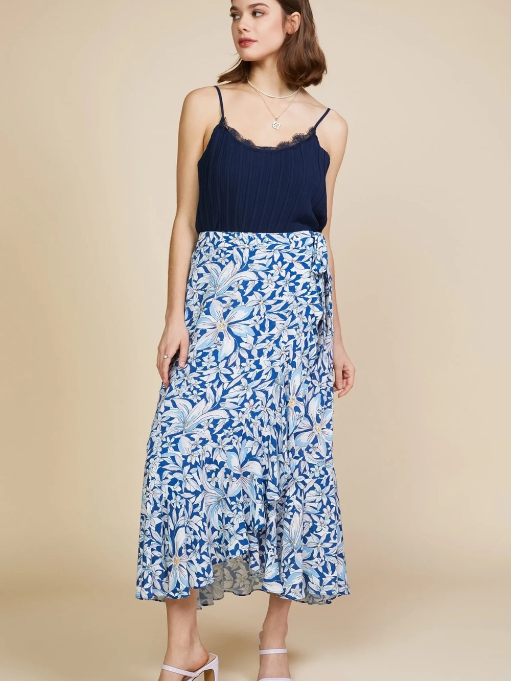 Skies are blue wrap skirt